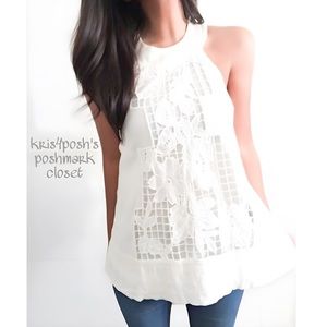 Anthropologie Floreat Lace Decatur Top